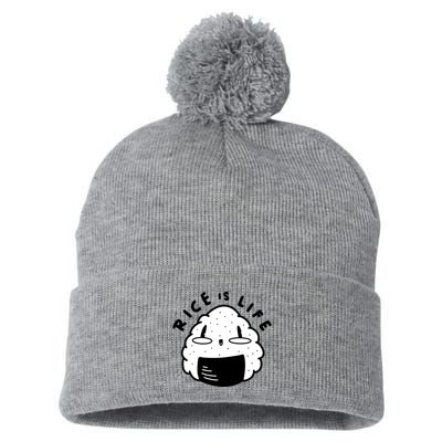 Rice Is Life Cute Sushi Pom Pom 12in Knit Beanie