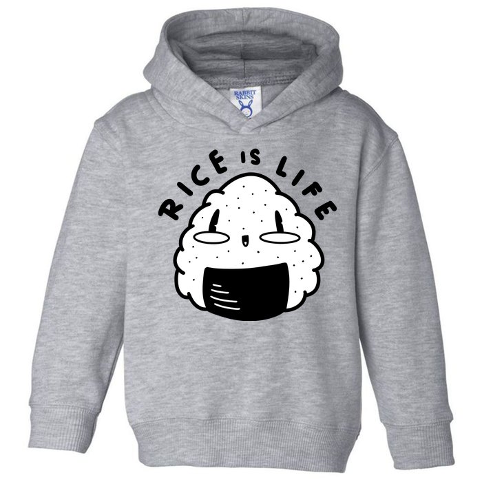 Rice Is Life Cute Sushi Toddler Hoodie