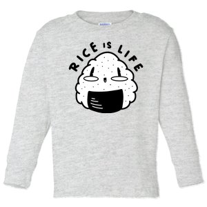 Rice Is Life Cute Sushi Toddler Long Sleeve Shirt