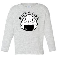 Rice Is Life Cute Sushi Toddler Long Sleeve Shirt