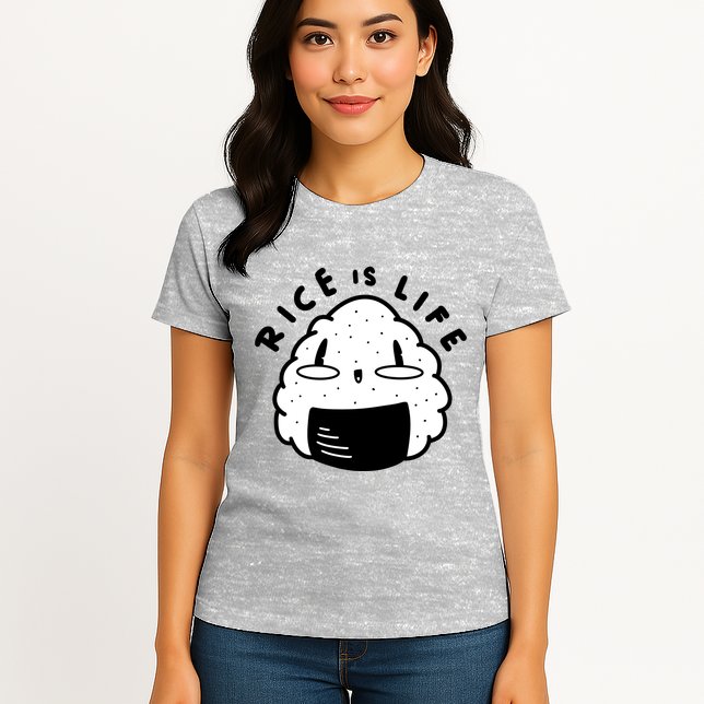 Rice Is Life Cute Sushi Womens T-Shirt