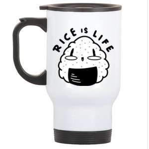 Rice Is Life Cute Sushi Stainless Steel Travel Mug