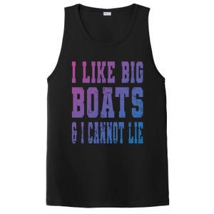 Retro I Like Big Boats And I Cannot Lie Boating Lover Gift PosiCharge Competitor Tank