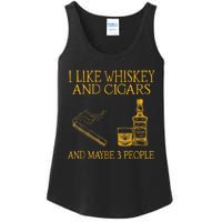 Retro I Like Whiskey And Cigars And Maybe 3 People Men Women Ladies Essential Tank