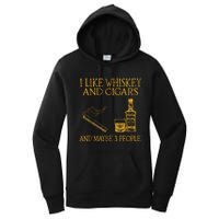 Retro I Like Whiskey And Cigars And Maybe 3 People Men Women Women's Pullover Hoodie