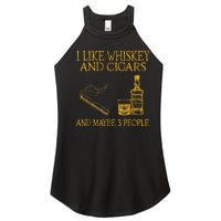 Retro I Like Whiskey And Cigars And Maybe 3 People Men Women Women's Perfect Tri Rocker Tank