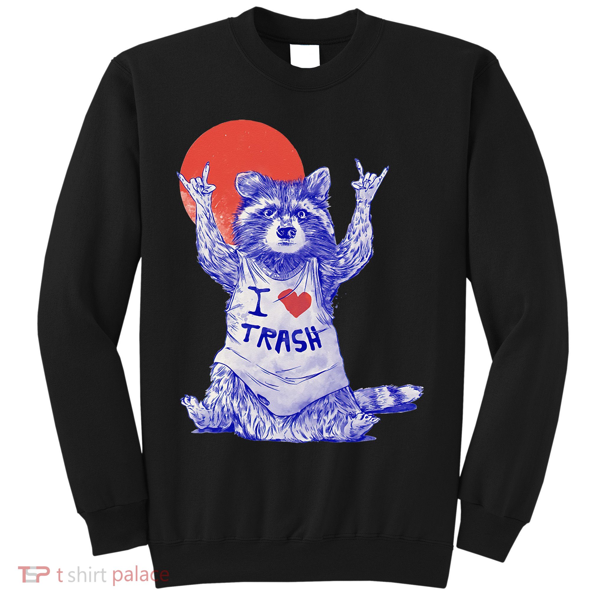 Raccoon I Love Trash Vintage Japanese Sweatshirt