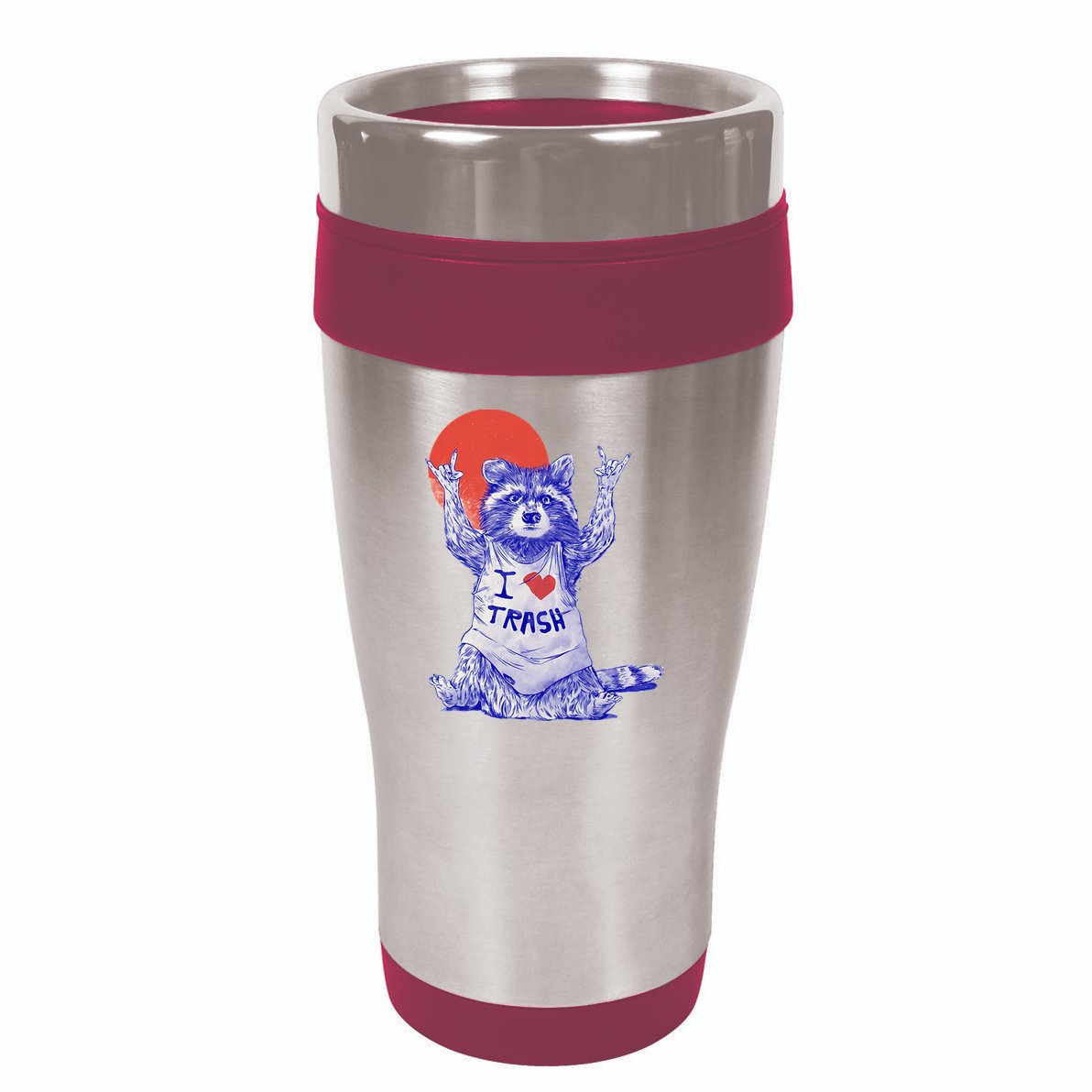 Raccoon I Love Trash Vintage Japanese 16oz Travel Tumbler