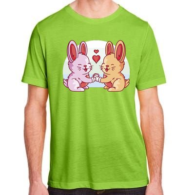 Rabbits In Love Cute Adult ChromaSoft Performance T-Shirt