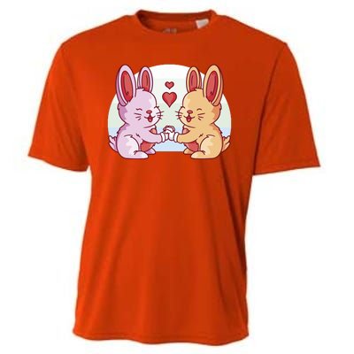 Rabbits In Love Cute Cooling Performance Crew T-Shirt