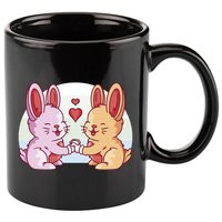 Rabbits In Love Cute 11oz C Handle Ceramic Mug