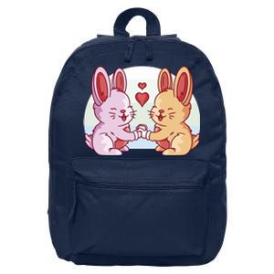 Rabbits In Love Cute 16 in Basic Backpack