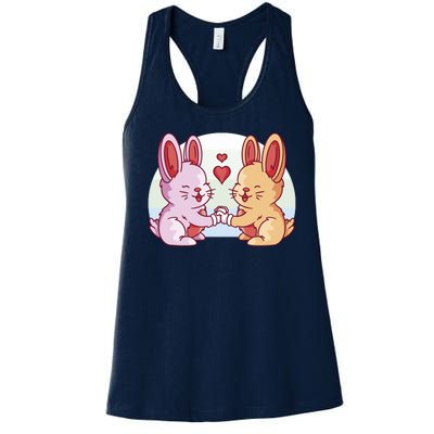 Rabbits In Love Cute Women's Racerback Tank