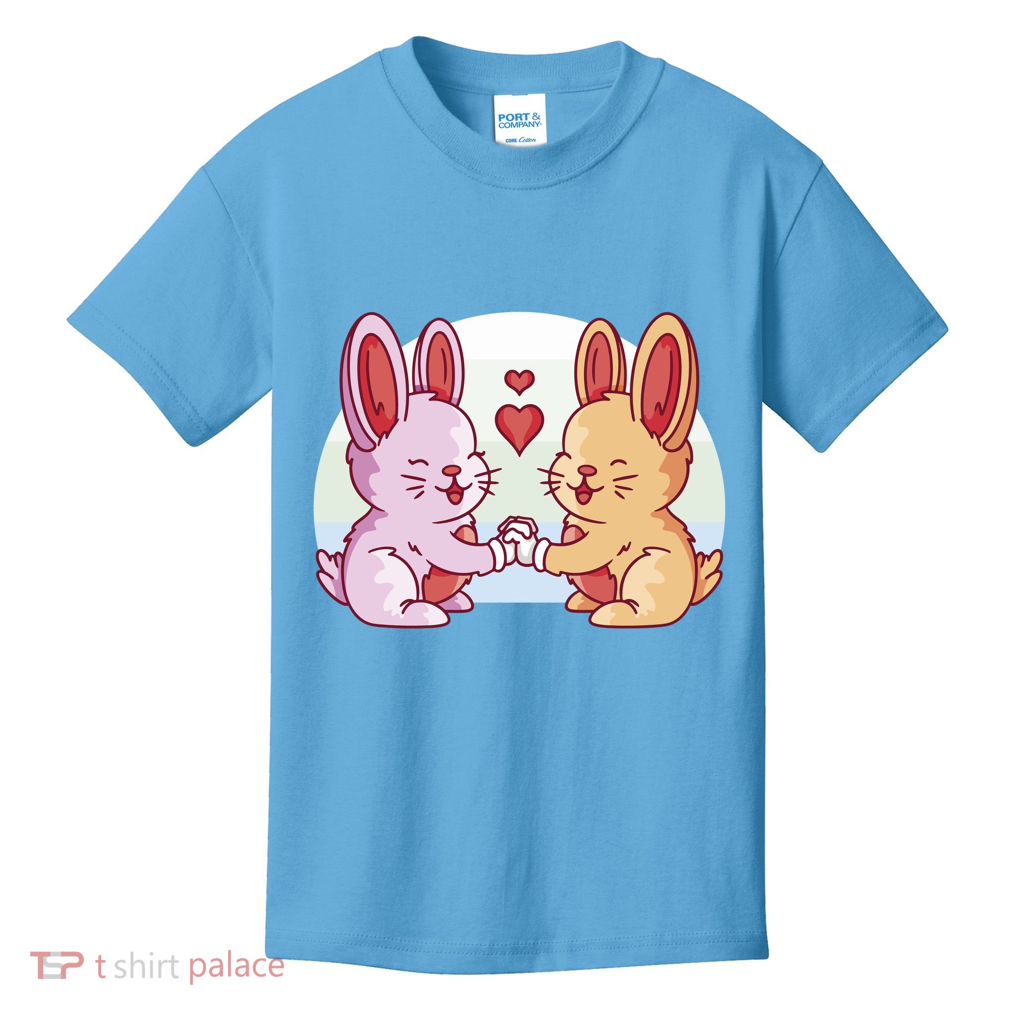 Rabbits In Love Cute Kids T-Shirt