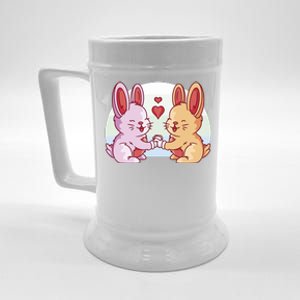 Rabbits In Love Cute Beer Stein