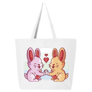 Rabbits In Love Cute 25L Jumbo Tote