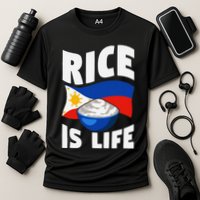 Rice Is Life Philippine Flag Rice Lover Cooling Performance Crew T-Shirt