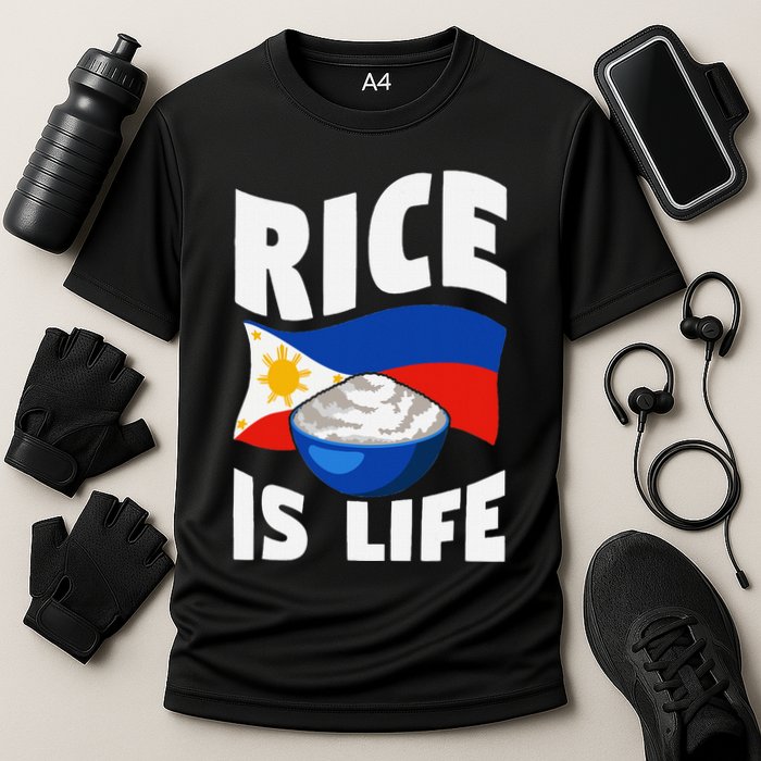 Rice Is Life Philippine Flag Rice Lover Cooling Performance Crew T-Shirt