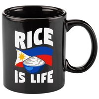 Rice Is Life Philippine Flag Rice Lover 11oz C Handle Ceramic Mug