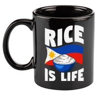 Rice Is Life Philippine Flag Rice Lover 11oz C Handle Ceramic Mug