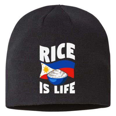 Rice Is Life Philippine Flag Rice Lover Sustainable Beanie