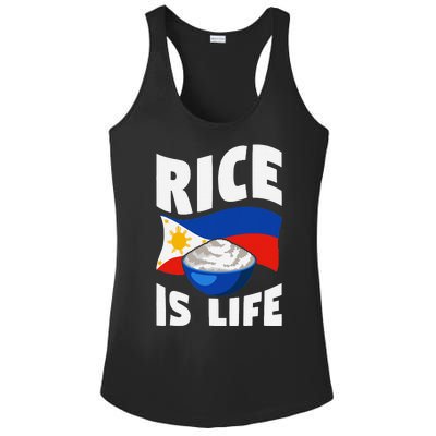 Rice Is Life Philippine Flag Rice Lover Ladies PosiCharge Competitor Racerback Tank