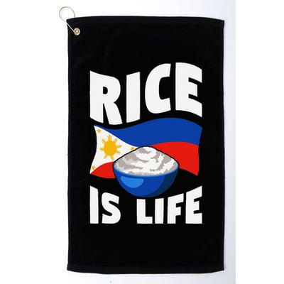 Rice Is Life Philippine Flag Rice Lover Golf Towel