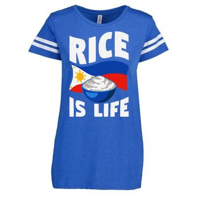 Rice Is Life Philippine Flag Rice Lover Enza Ladies Jersey Football T-Shirt