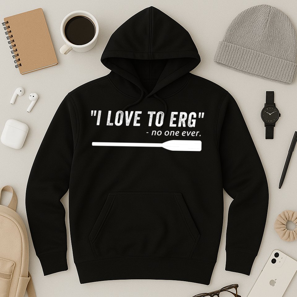 Rowing, | I Love To ERG, For Crew, Funny Rowing Hoodie
