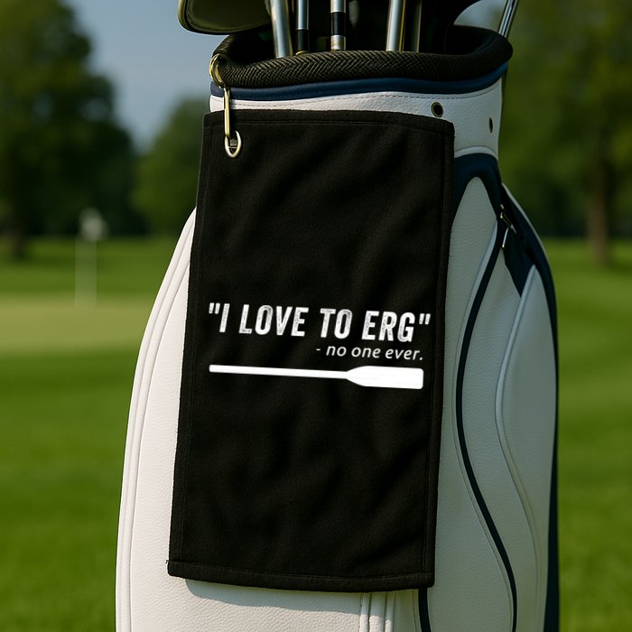 Rowing, | I Love To ERG, For Crew, Funny Rowing Golf Towel