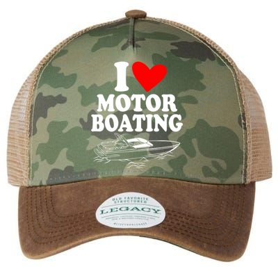 Retro I Love Motor Boating Funny Boating Motor Boat Tee Cool Gift Legacy Tie Dye Trucker Hat