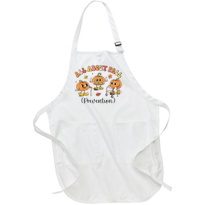 Retro I Love Fall Prevention Fall Occupational Therapy Ot Full-Length Apron With Pockets