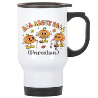 Retro I Love Fall Prevention Fall Occupational Therapy Ot Stainless Steel Travel Mug