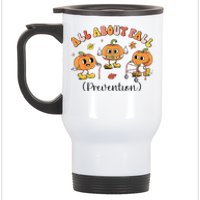 Retro I Love Fall Prevention Fall Occupational Therapy Ot Stainless Steel Travel Mug