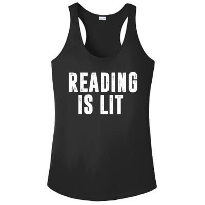 Reading Is Lit Ladies PosiCharge Competitor Racerback Tank