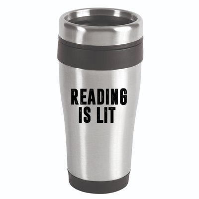 Reading Is Lit 16oz Travel Tumbler