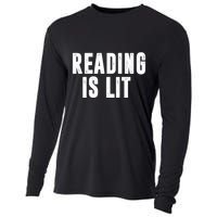 Reading Is Lit Cooling Performance Long Sleeve Crew