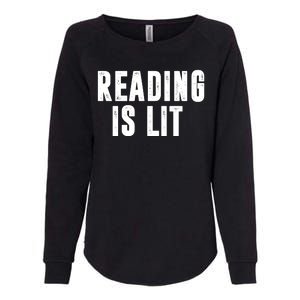 Reading Is Lit Womens California Wash Sweatshirt