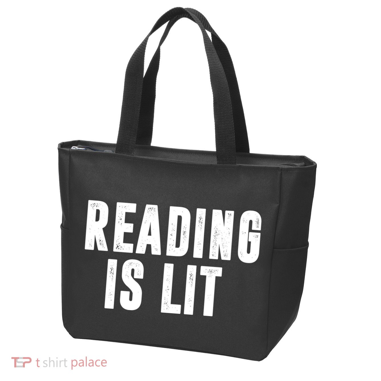 Reading Is Lit Zip Tote Bag