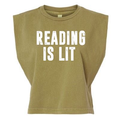 Reading Is Lit Garment-Dyed Women's Muscle Tee