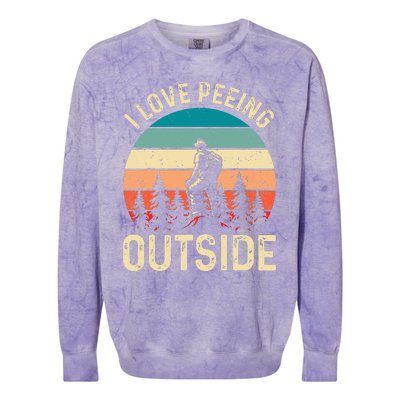 retro I love peeing outside Wilderness Glamping Nature Colorblast Crewneck Sweatshirt