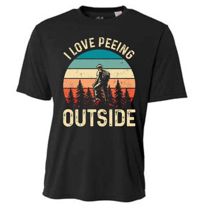 retro I love peeing outside Wilderness Glamping Nature Cooling Performance Crew T-Shirt