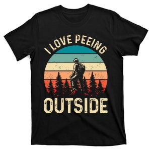 retro I love peeing outside Wilderness Glamping Nature T-Shirt