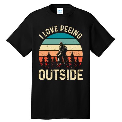 retro I love peeing outside Wilderness Glamping Nature Tall T-Shirt