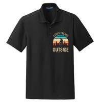 retro I love peeing outside Wilderness Glamping Nature Dry Zone Grid Polo