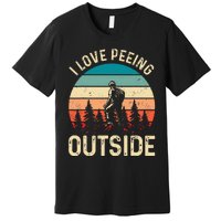 retro I love peeing outside Wilderness Glamping Nature Premium T-Shirt