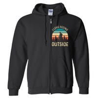 retro I love peeing outside Wilderness Glamping Nature Full Zip Hoodie