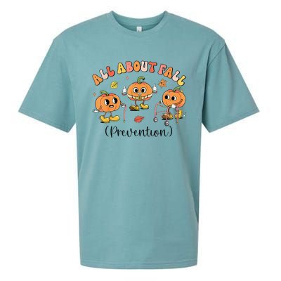 Retro I Love Fall Prevention Fall Occupational Therapy Ot Sueded Cloud Jersey T-Shirt