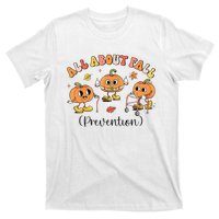 Retro I Love Fall Prevention Fall Occupational Therapy Ot T-Shirt