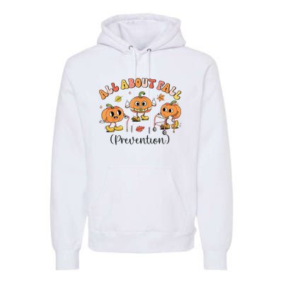 Retro I Love Fall Prevention Fall Occupational Therapy Ot Premium Hoodie